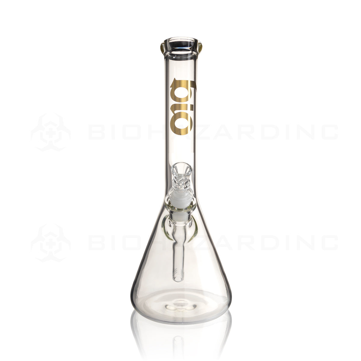 BIO Glass | 12" Classic Beaker Water Pipe | 38mm x 4mm - Gold
