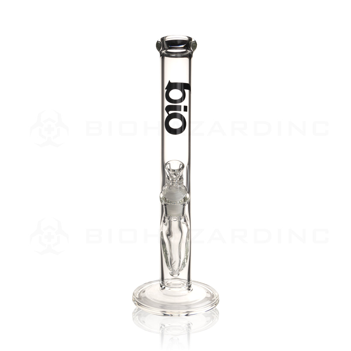 BIO Glass | 12" Classic Straight Water Pipe | 38mm x 4mm - Black