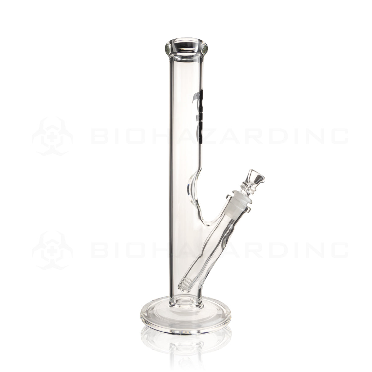 BIO Glass | 12" Classic Straight Water Pipe | 38mm x 4mm - Black