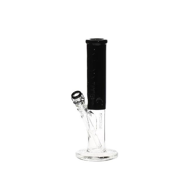 PURE Glass | 12" Insight Classic Straight Water Pipe | 50mm x 5mm -  Clear & Black