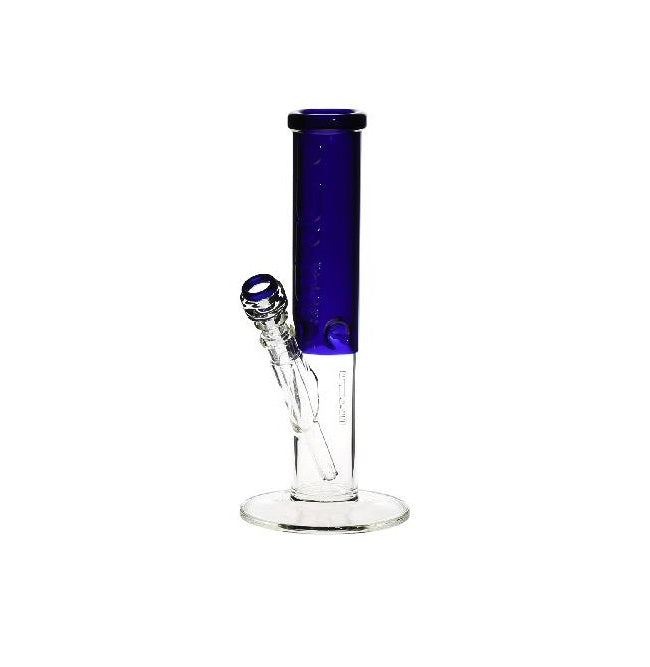 PURE Glass | 12" Insight Classic Straight Water Pipe | 50mm x 5mm - Clear & Blue
