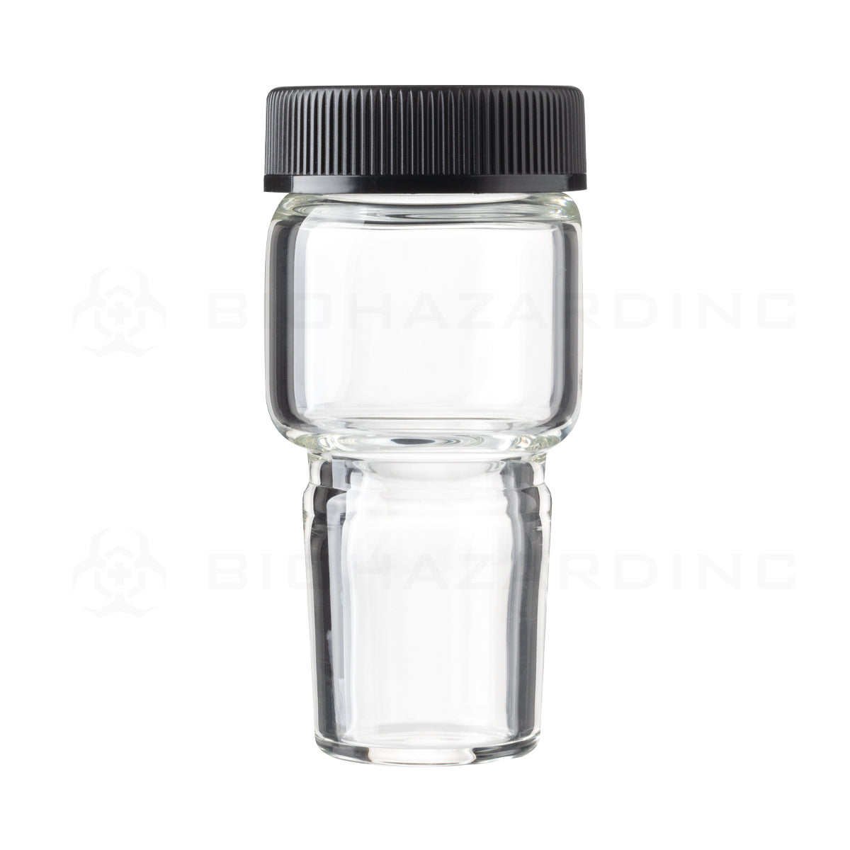 PURE Glass | 18" Duplex Heavy Glass Beaker Water Pipe | 50mm X 9mm + Stackable Nug Jar