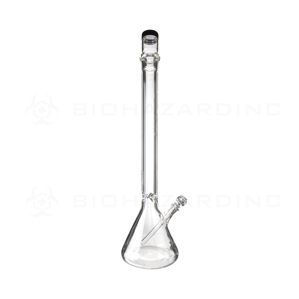 PURE Glass | 24" Duplex Heavy Glass Beaker Waterpipe | 50mm X 9mm+ Stackable Nug Jar