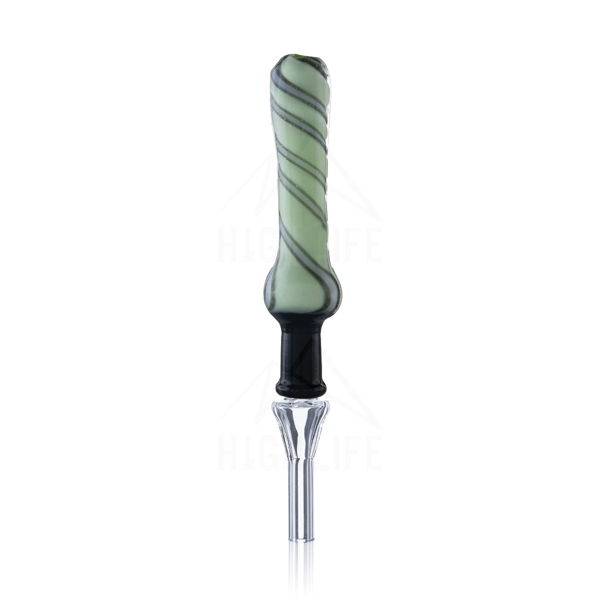Nectar Collector w/ Quartz Tip | 10mm - Jade Candy Cane Mix - rigs for weed