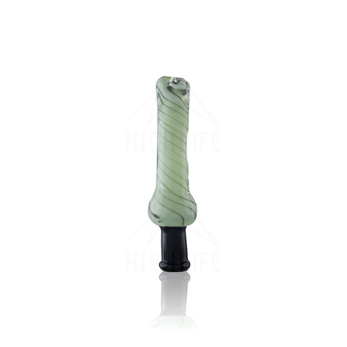 Nectar Collector w/ Quartz Tip | 10mm - Lime Green Spirals - marijuana smoke shop