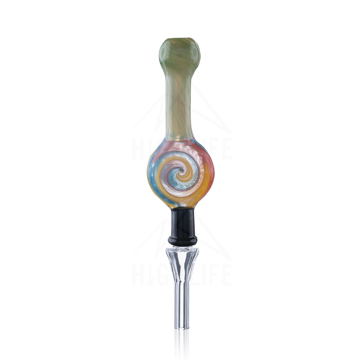 10mm Nectar Collector w/ Tip | Rainbow Swirls Pendant - marijuana accessories