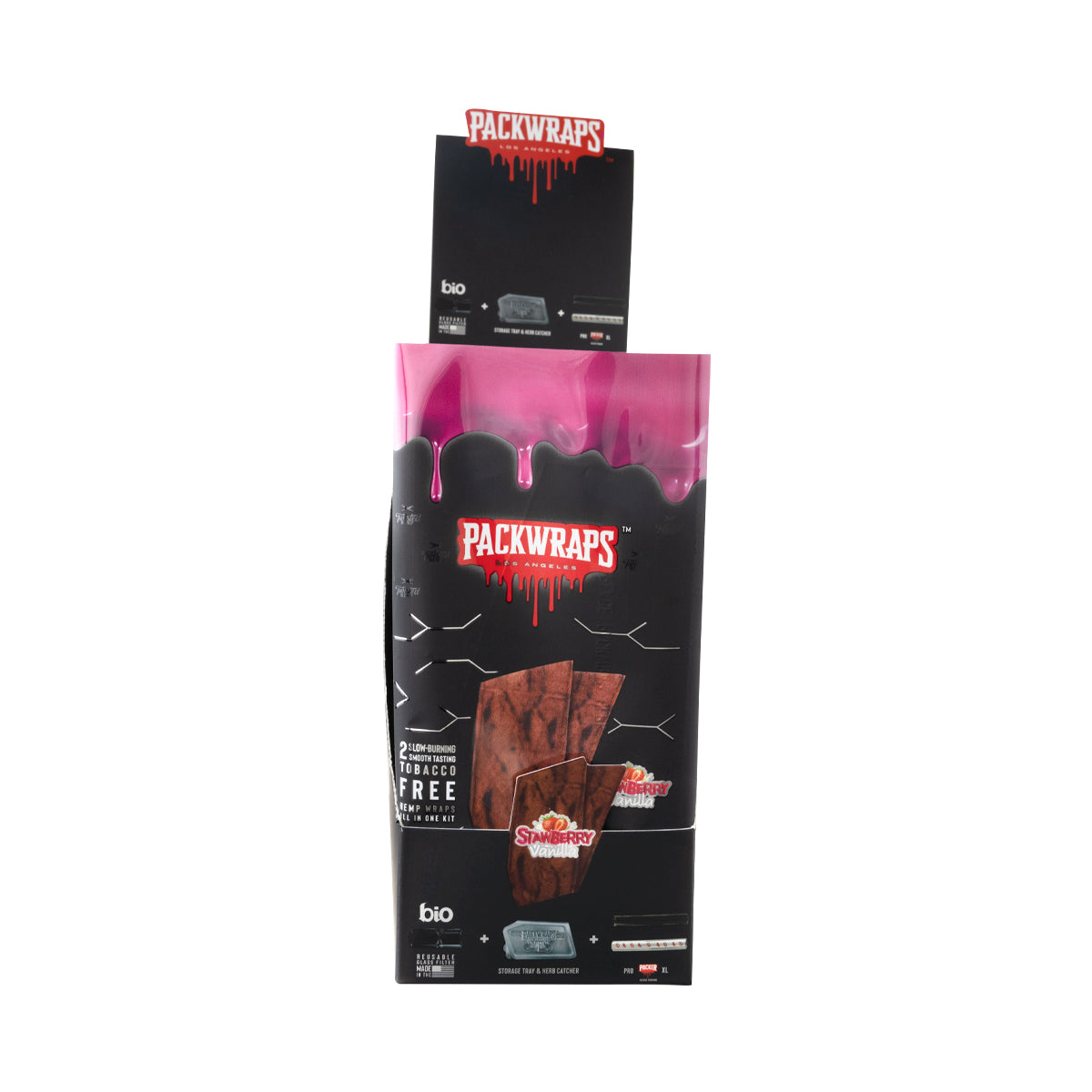 Packwraps X Twisted X Bio Wrap Kit - Strawberry Vanilla - 10 Pack Box