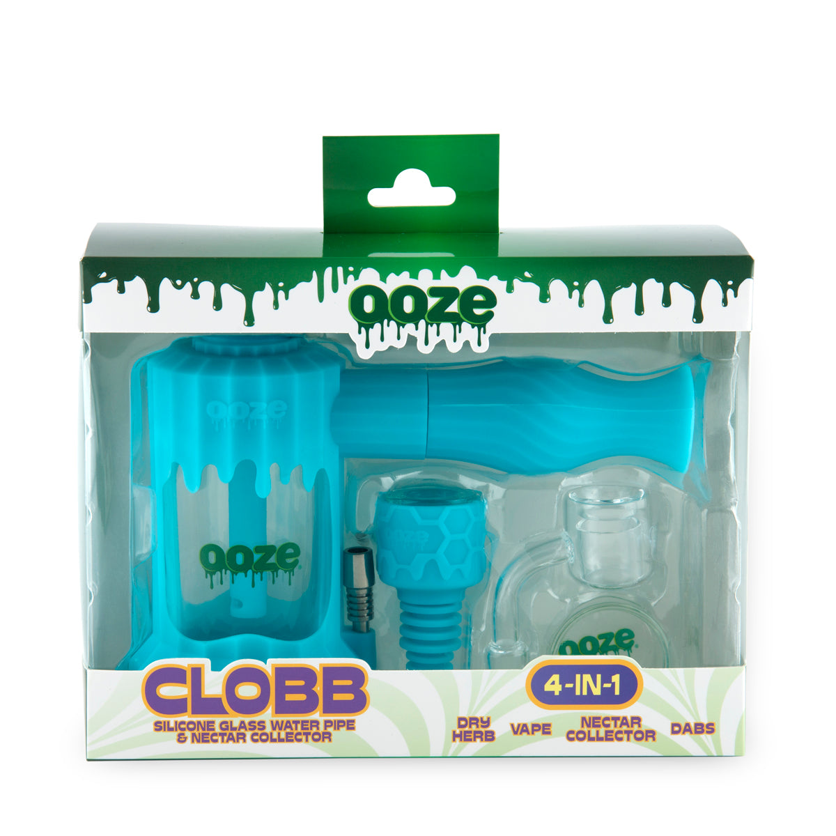 OOZE® 4-in-1 CLOBB Silicone Dab Rig Nectar Collector & Water Pipe