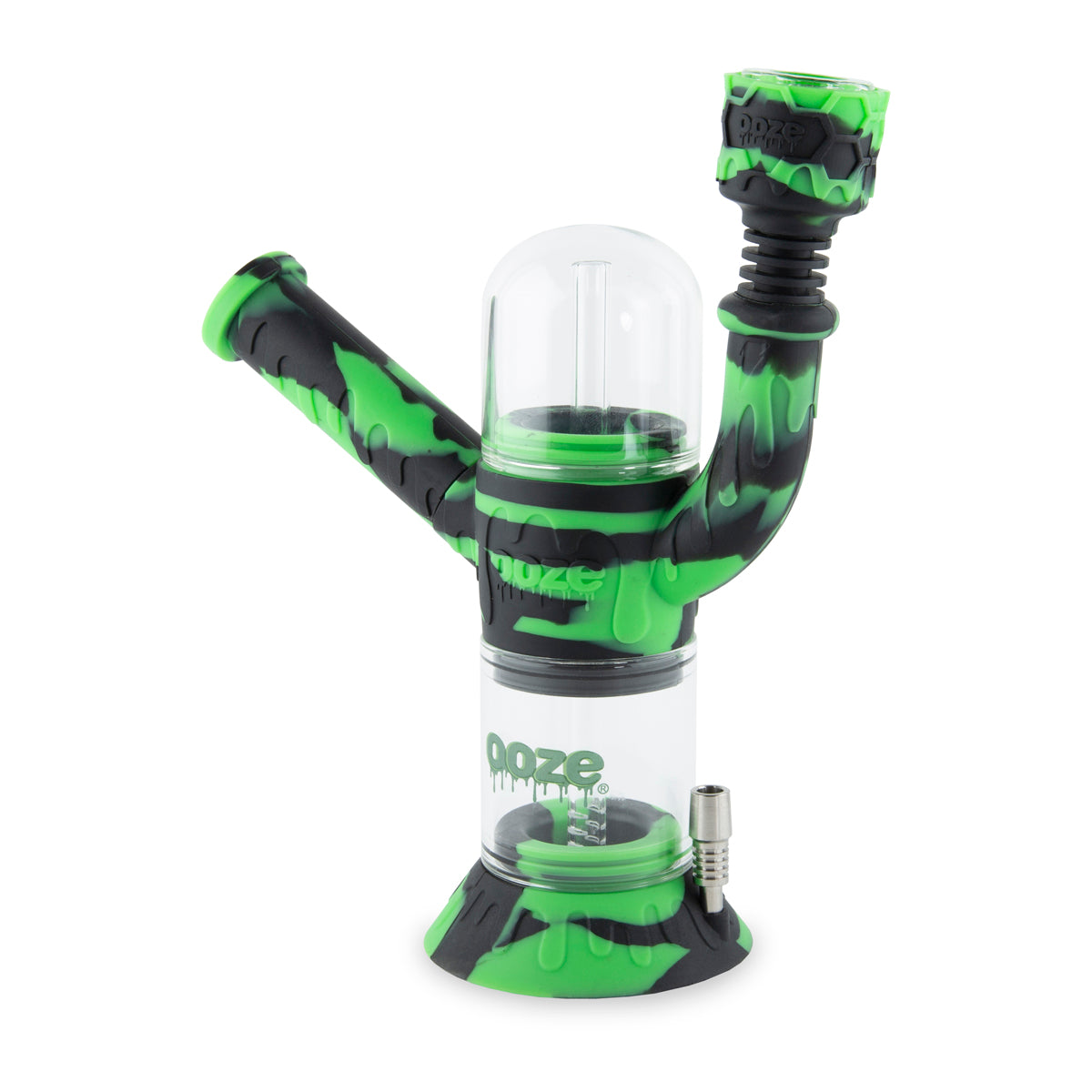 OOZE® 4-in-1 CRANIUM Hybrid Silicone Bubbler | High Life Goods