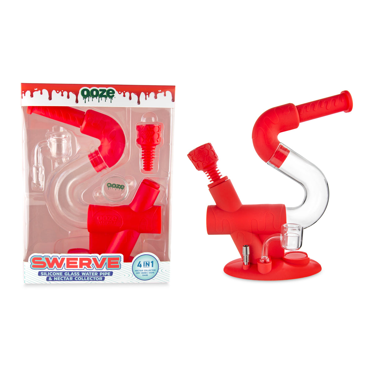 4 Water Bubbler with Silicone Hose - Electric Nectar Collector Mini Kit