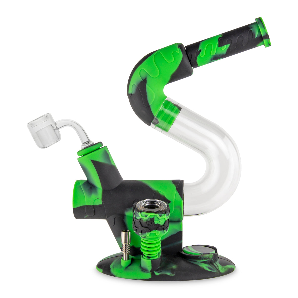 sasa ・アスペン ・ヘザー ・オーク ・ウォーターバイオレット OOZE® 4-in-1 OZONE Hybrid Silicone Bubbler | High Life Goods