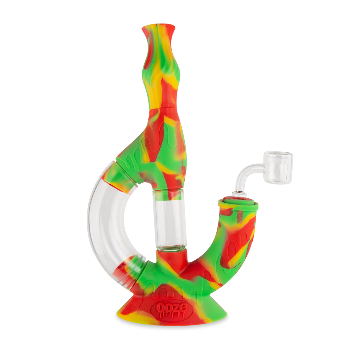 OOZE® 4-in-1 ECHO Hybrid Dab Rig Silicone Nectar Collector & Water Pipe