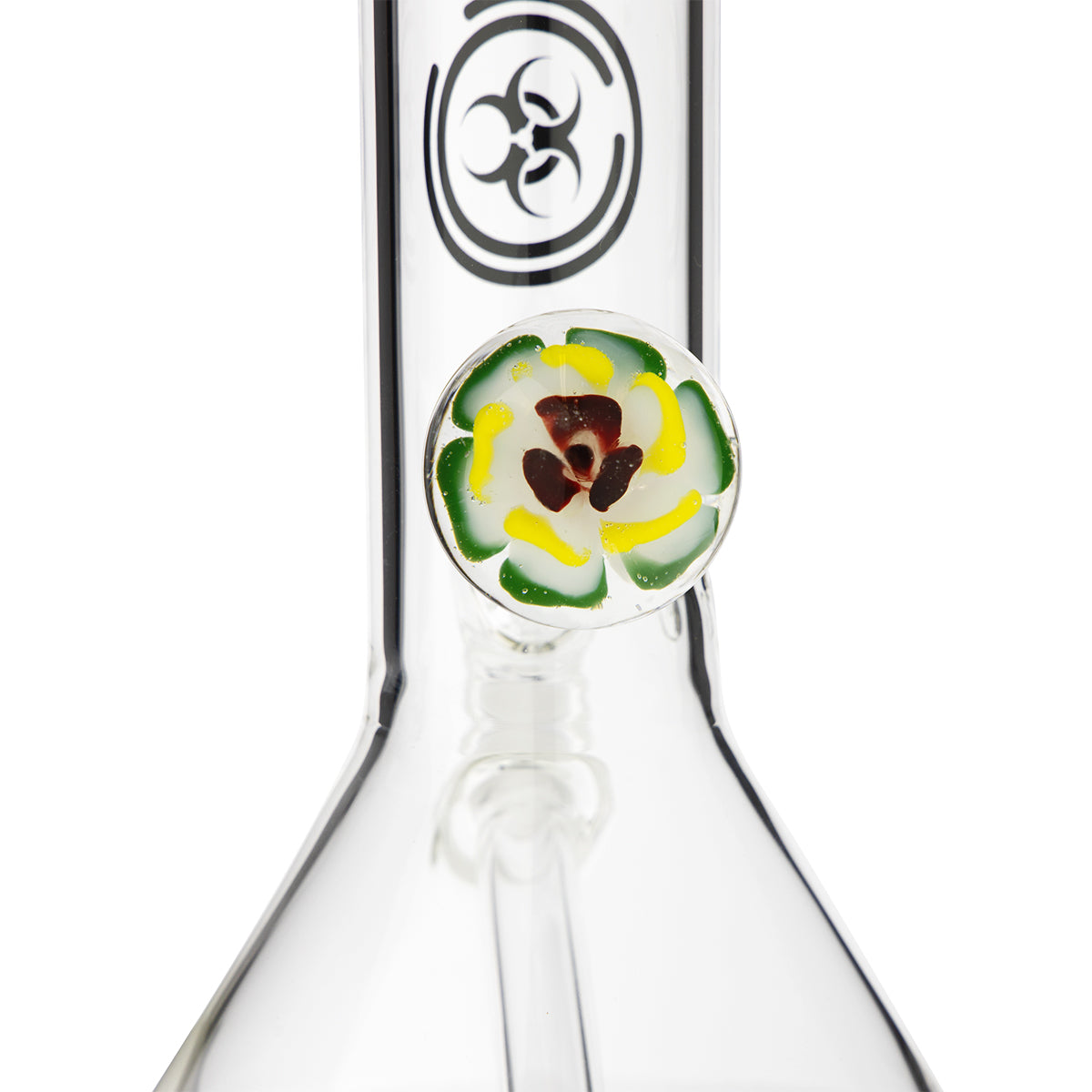 BIO Glass Flower Marble Beaker 12" Water Pipe